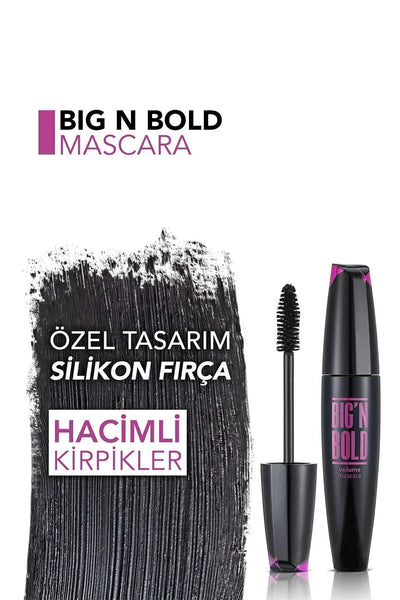 Flormar Big N Bold Hacim Veren Maskara – 001 Siyah