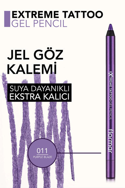 Flormar Extreme Tattoo Göz Kalemi 11 Purple Blaze kullanım görseli