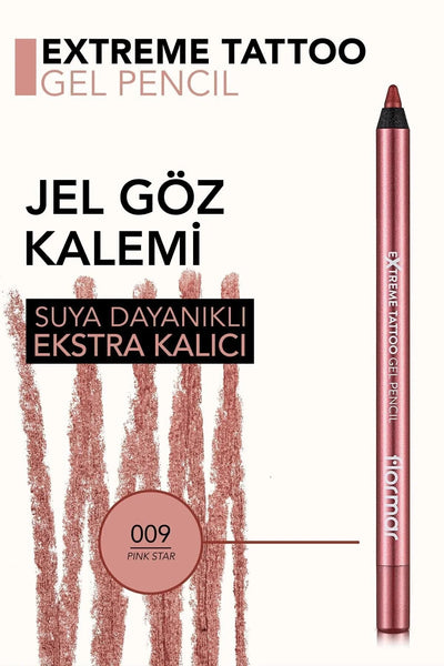 Flormar Extreme Tattoo Göz Kalemi 09 Pink Star detay görünüm