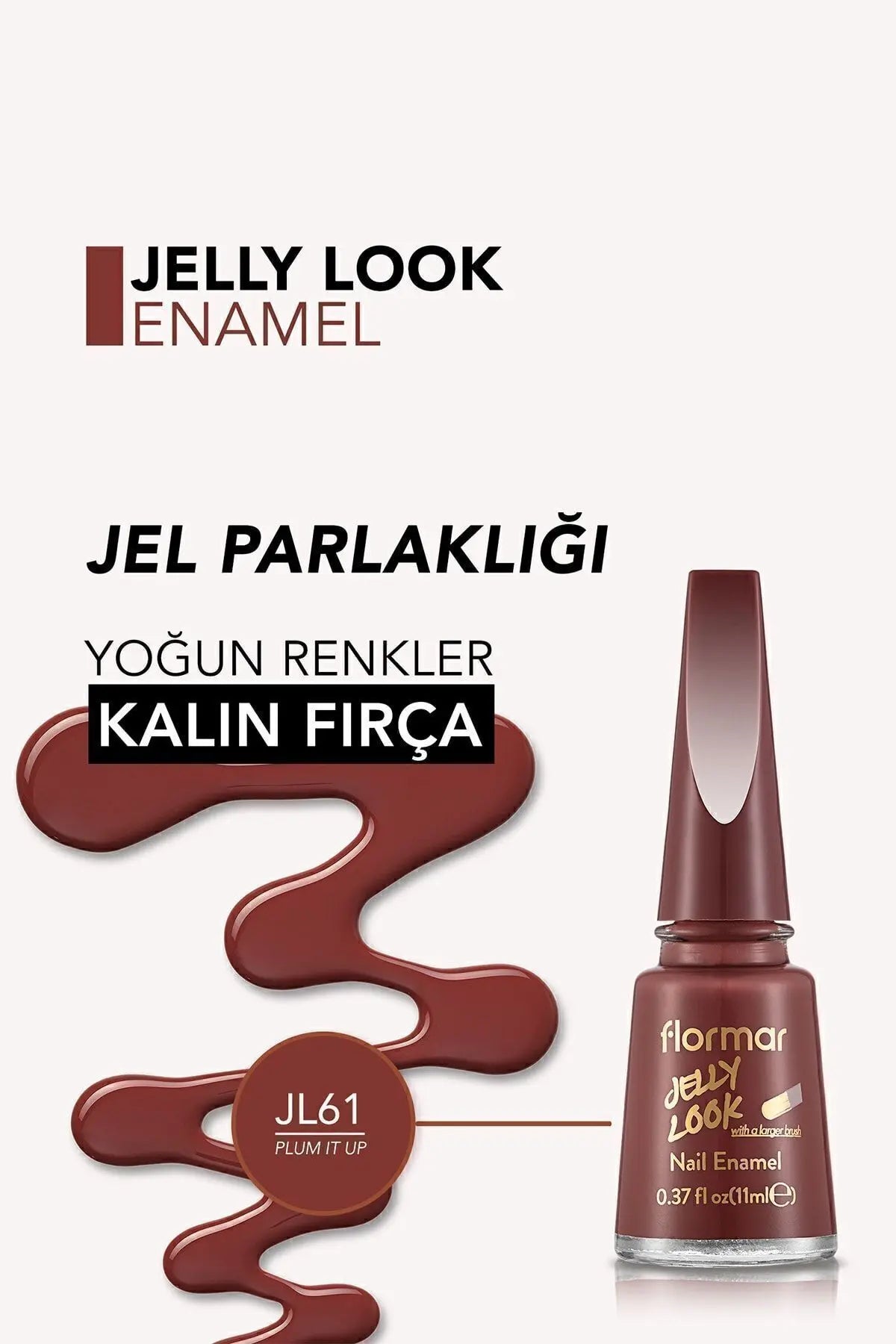 Flormar Jelly Look Oje Plum It Up detay görünüm