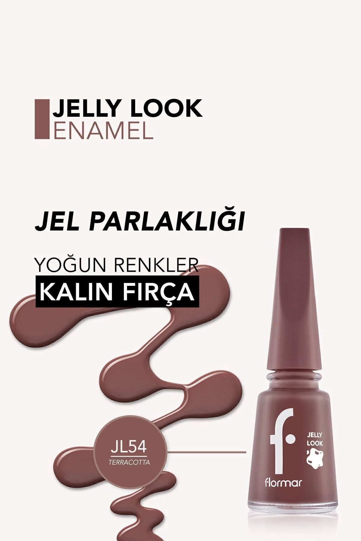 Flormar Jelly Look Oje Terracotta detay görünüm