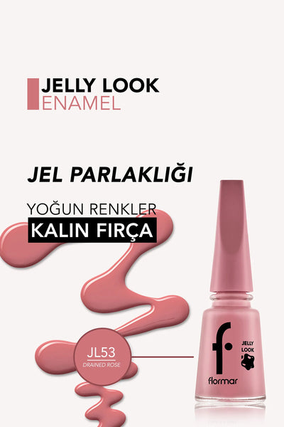 Flormar Jelly Look Oje Drained Rose detay görünüm
