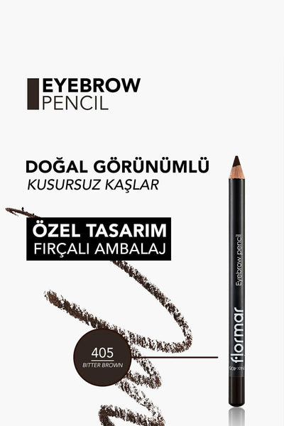 Flormar Eyebrow Pencil 405 Bitter Brown fırçalı kapak detayı