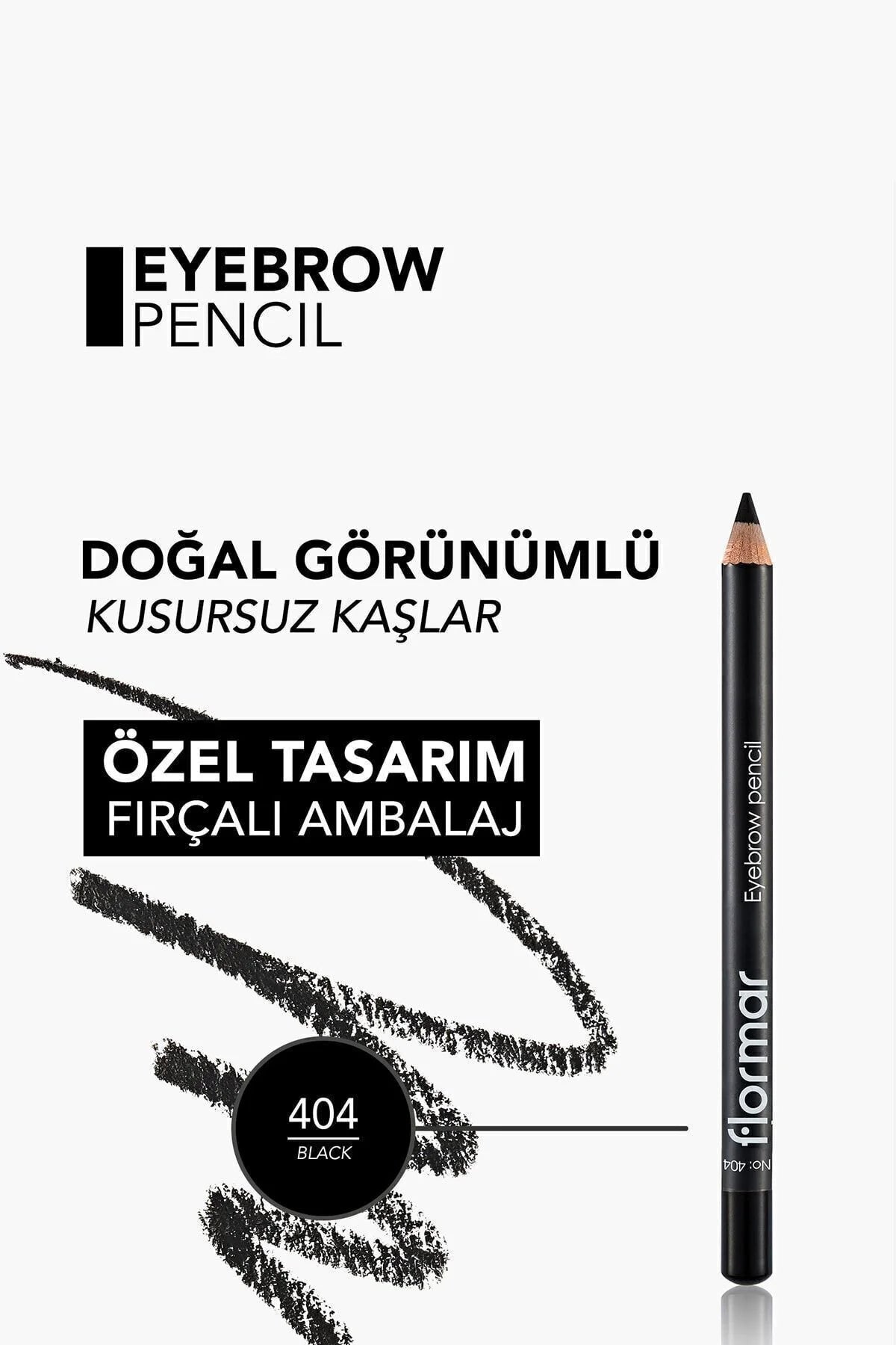 Flormar Eyebrow Pencil Kaş Kalemi – 404 Black
