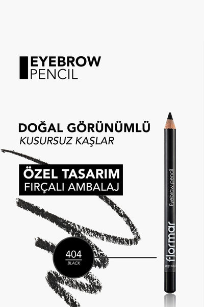 Flormar Eyebrow Pencil Kaş Kalemi – 404 Black