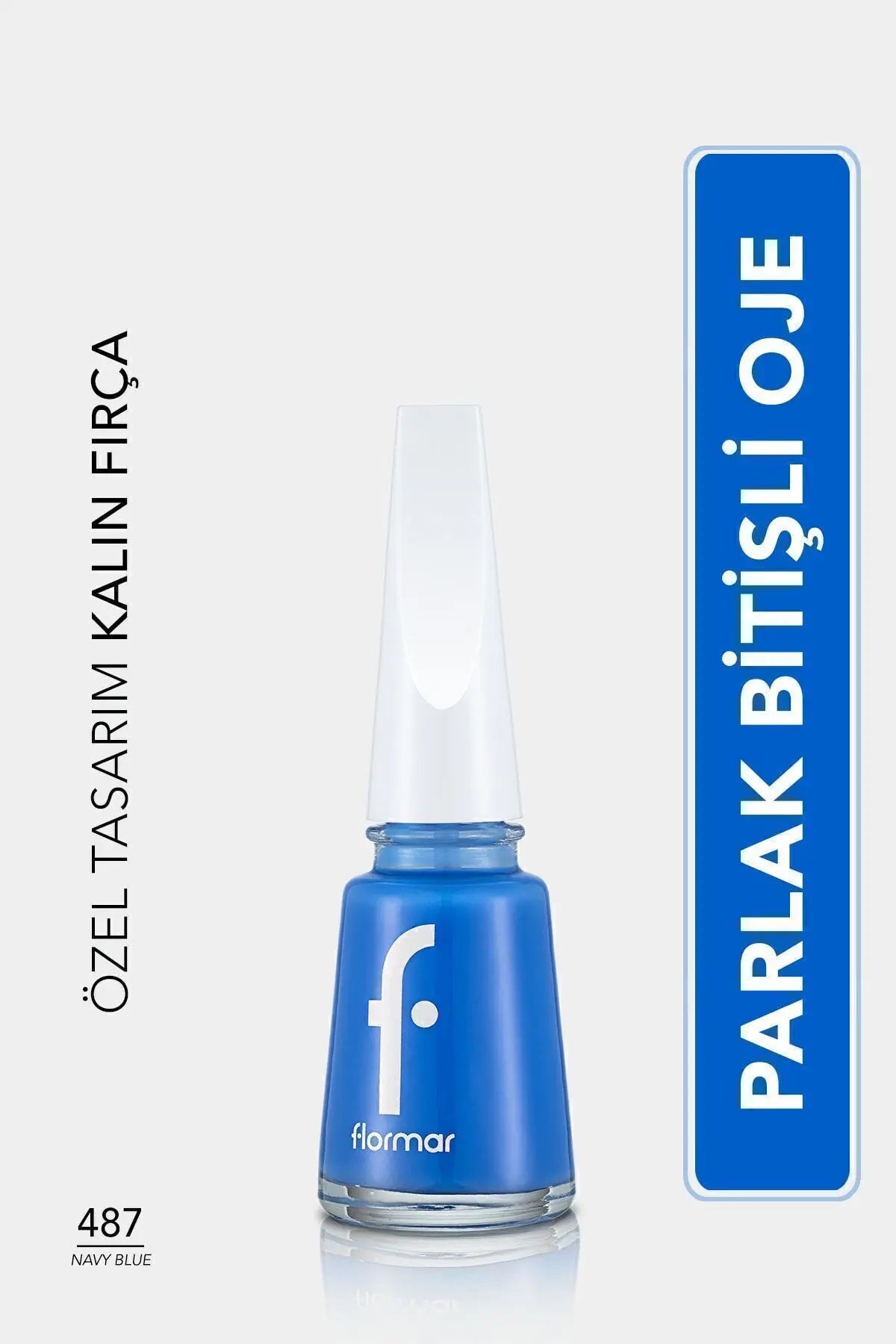 Flormar Klasik Parlak Bitişli Yüksek Pigmentli Oje – FNE-487 Navy Blue