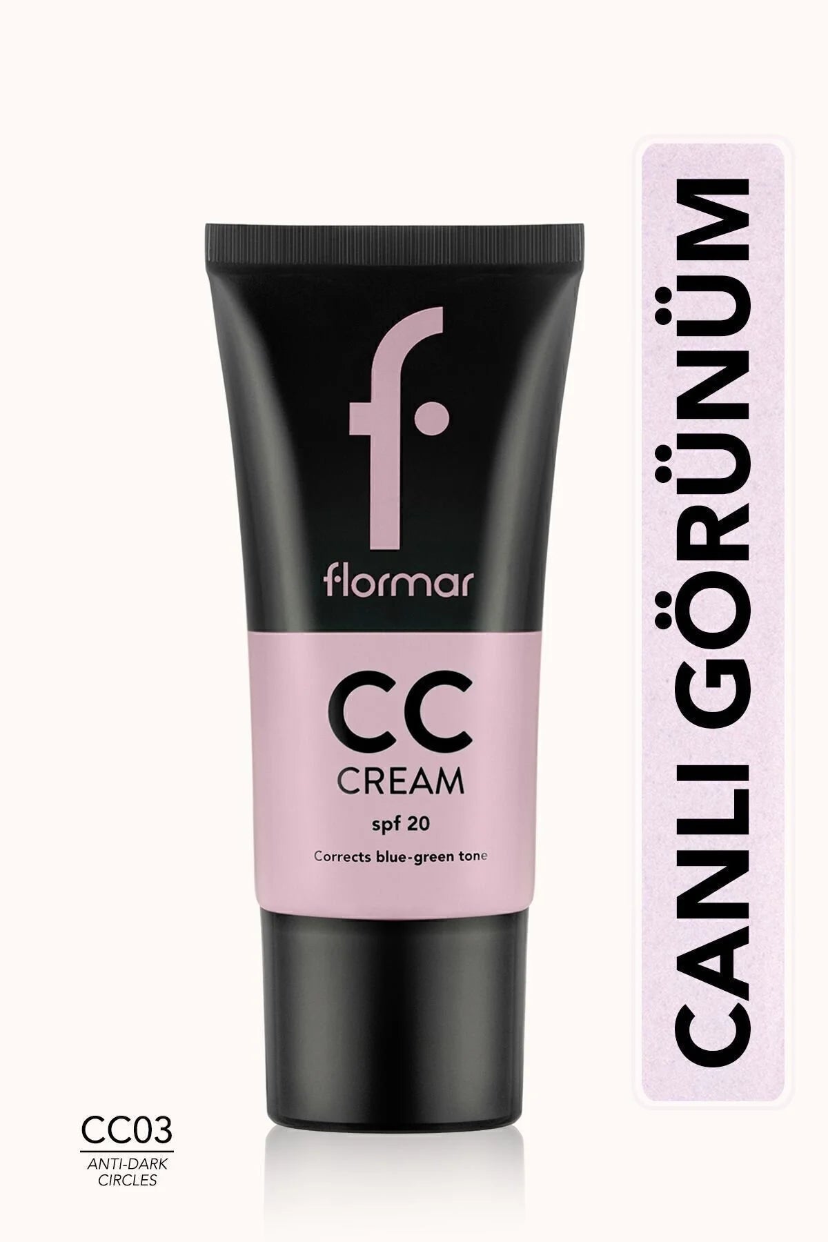 Flormar Koyu Leke Görünümü Önlemeye Yardımcı CC Krem – CC03 Anti-Dark Circles