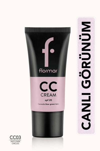 Flormar Koyu Leke Görünümü Önlemeye Yardımcı CC Krem – CC03 Anti-Dark Circles