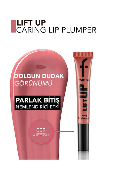 Flormar Lift Up Hyaluronik Asit Etkili Dudak Parlatıcısı - 002 Nude Forever