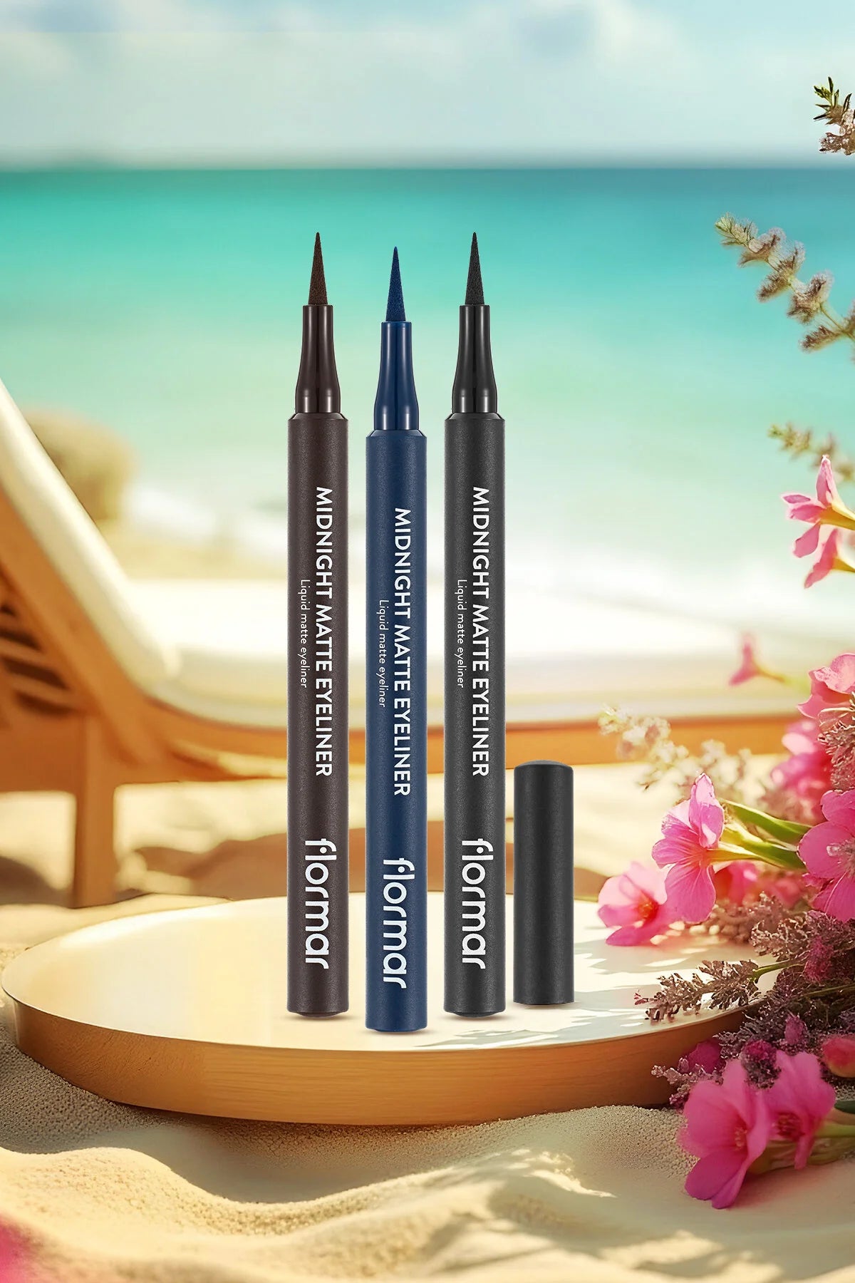 Flormar Midnight Matte Eyeliner tüm renk seçenekleri paleti