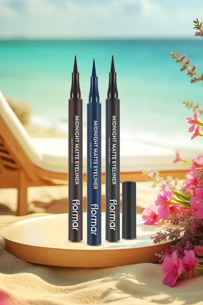 Flormar Midnight Matte Eyeliner tüm renk seçenekleri paleti