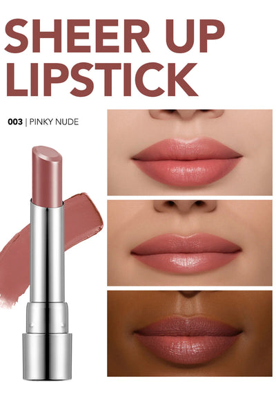 Flormar Sheer Up Ruj 003 Pinky Nude kullanım görseli