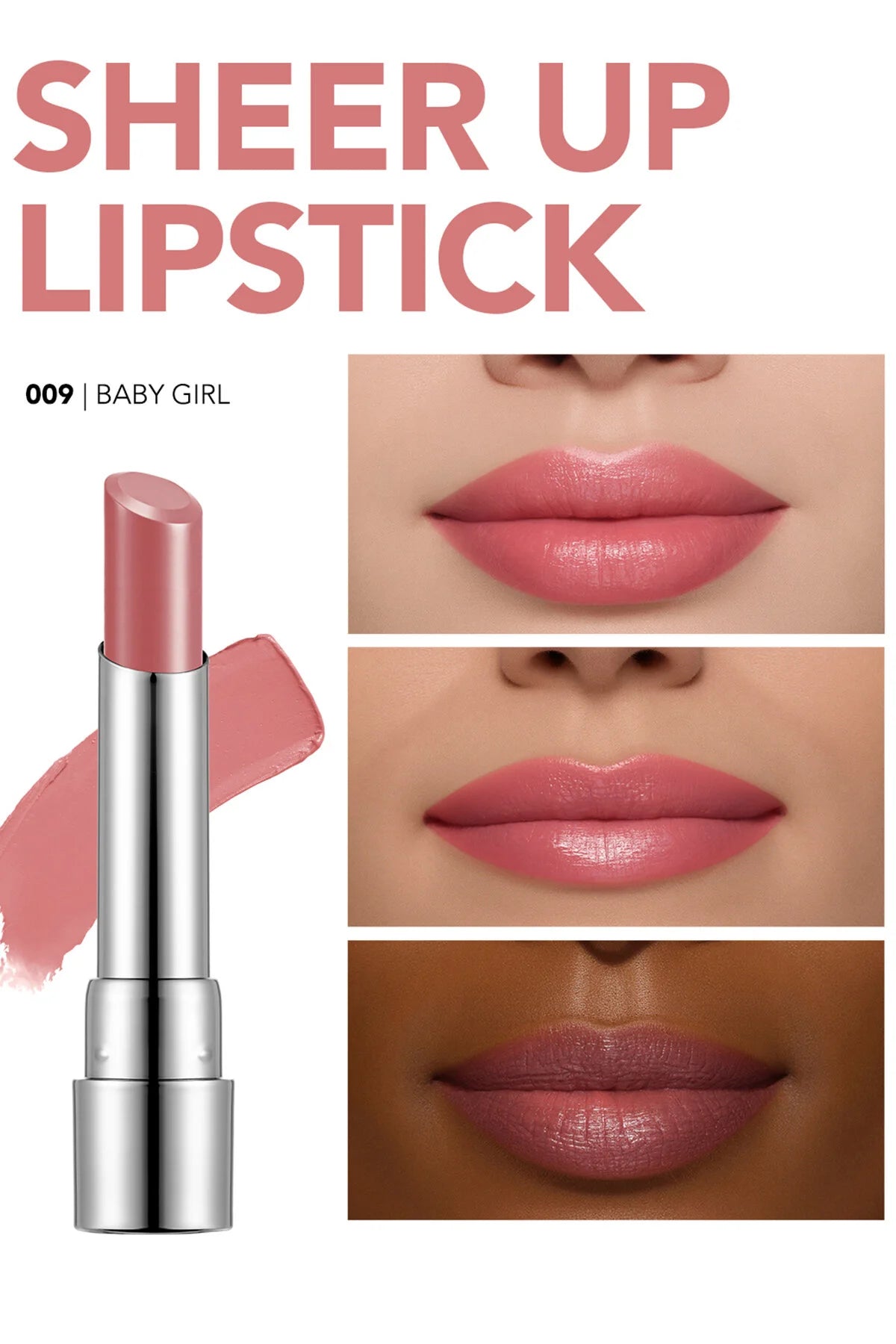 Flormar Sheer Up Nemlendirici Parlak Ruj – 009 Baby Girl