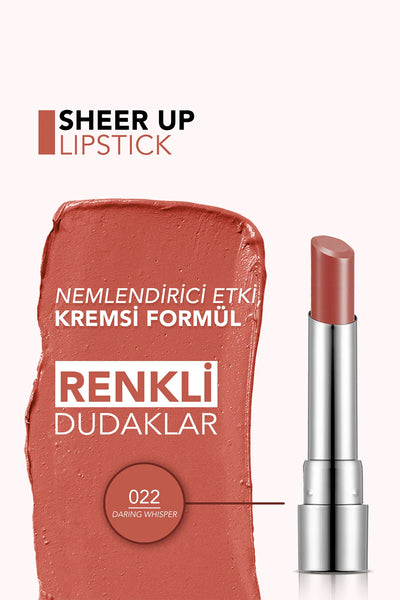 Flormar Sheer Up Ruj 022 Daring Whisper detay görünüm