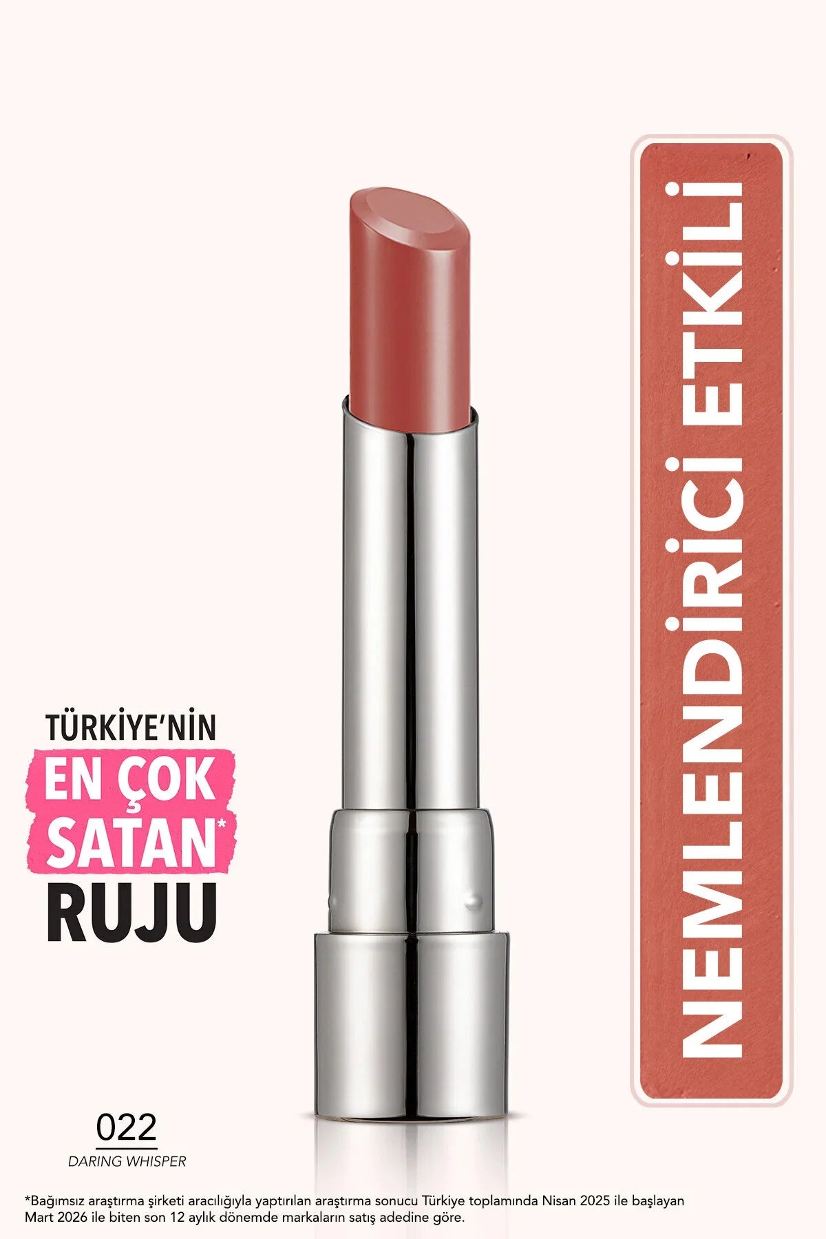 Flormar Sheer Up Ruj 022 Daring Whisper önden görünüm