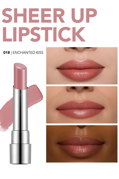 Flormar Sheer Up Ruj 018 Enchanted Kiss kullanım görseli