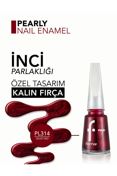 Flormar Pearly Oje Velvet Red detay görünüm