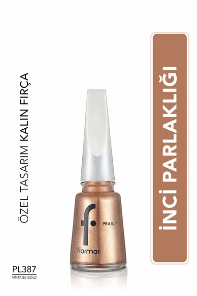 Flormar Pearly Oje Vintage Gold önden görünüm