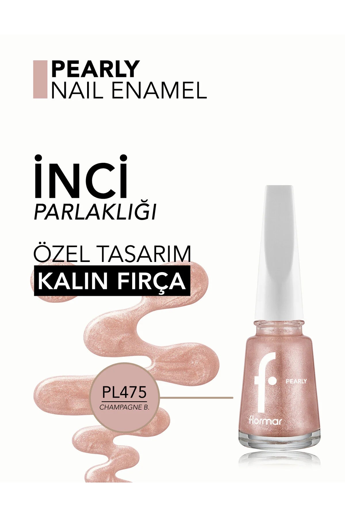 Flormar Pearly Oje Champagne Blush detay görünüm
