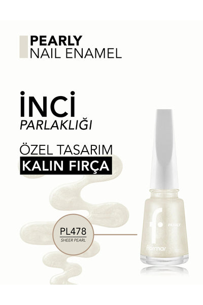 Flormar Pearly Oje Sheer Pearl detay görünüm