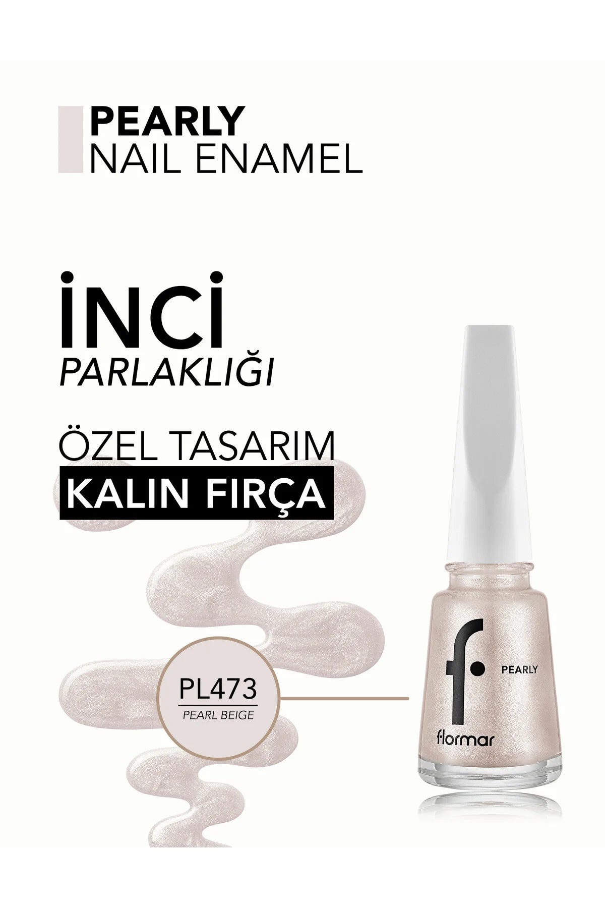 Flormar Pearly Oje Pearl Beige detay görünüm