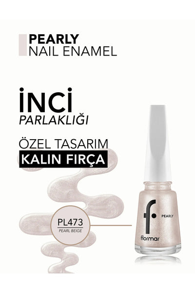 Flormar Pearly Oje Pearl Beige detay görünüm