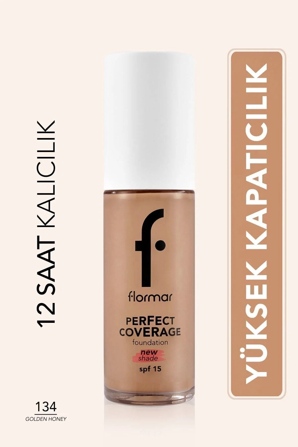 Flormar Perfect Coverage Fondöten Golden Honey önden görünüm