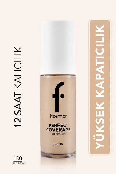 Flormar Perfect Coverage Fondöten Light Ivory önden görünüm