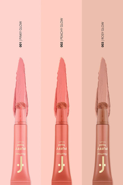 Flormar Puffy Likit Allık 002 Peachy Glow kullanım görseli