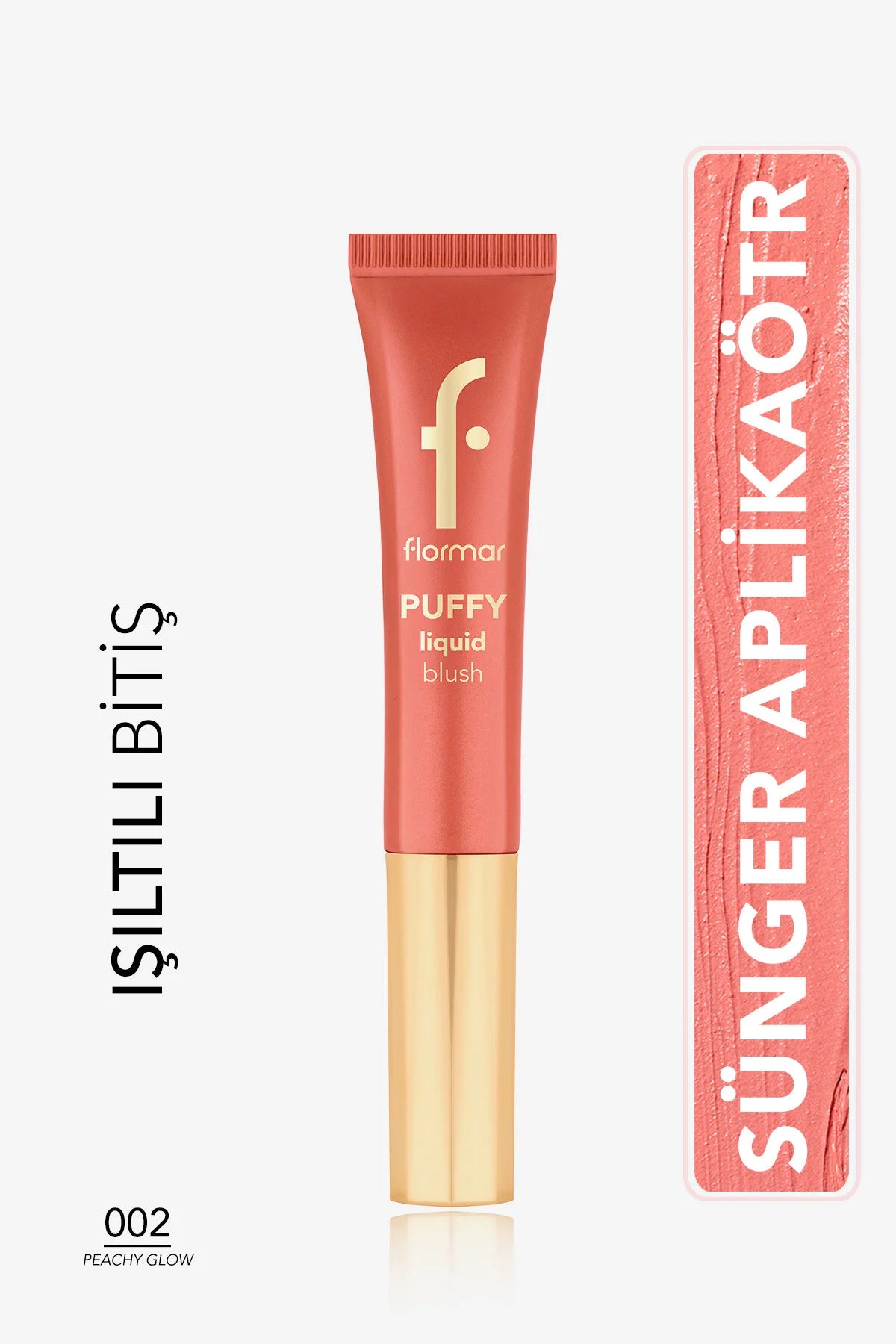 Flormar Puffy Likit Allık 002 Peachy Glow önden görünüm