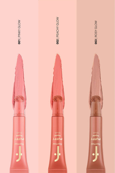 Flormar Puffy Likit Allık 003 Rosy Glow kullanım görseli
