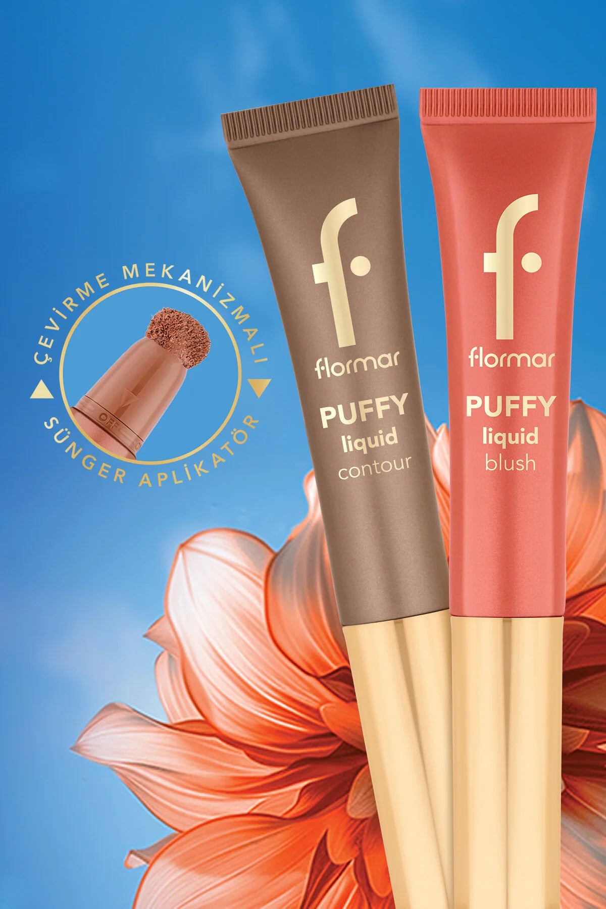 Flormar Puffy Nemlendirici Etkili & Parlak Bitişli Likit Allık – 003 Rosy Glow