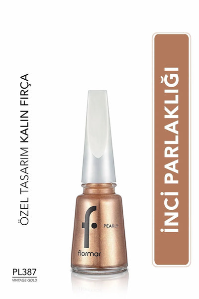 Flormar Pearly Oje Vintage Gold önden görünüm