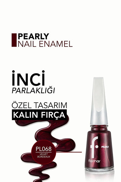 Flormar Pearly Oje Velvet Bordeaux detay görünüm