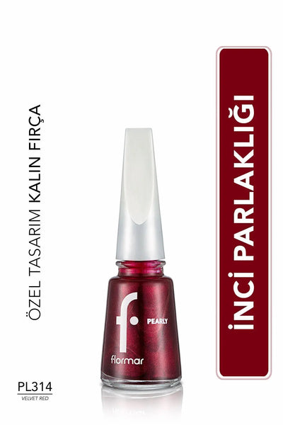Flormar Pearly Oje Velvet Red önden görünüm