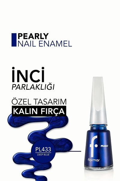 Flormar Pearly Oje Deep Blue detay görünüm