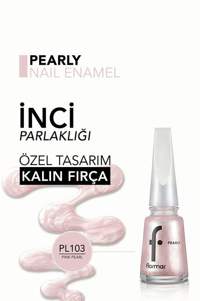 Flormar Pearly Oje Pink Pearl detay görünüm
