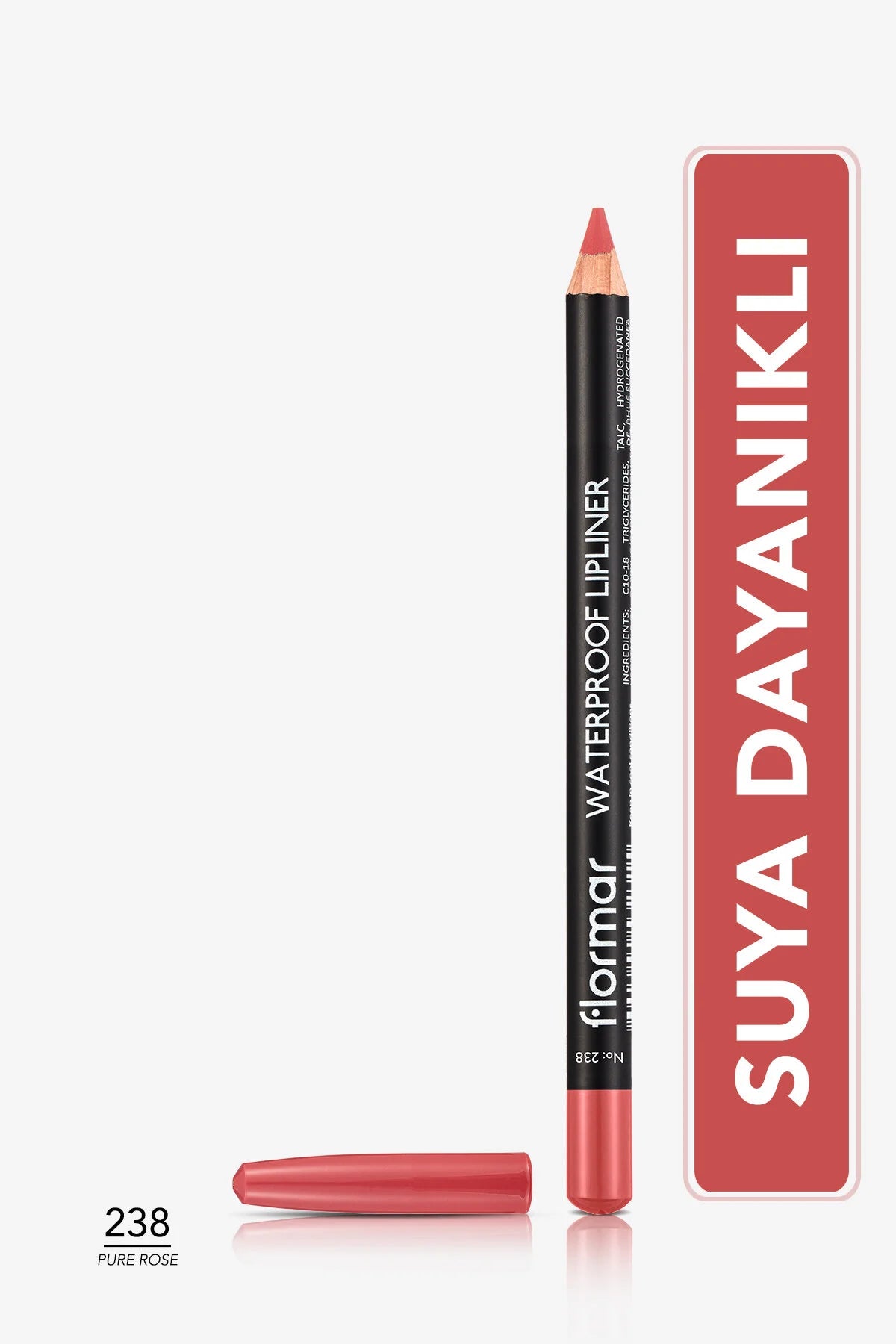 Flormar Suya Dayanıklı Dudak Kalemi – Waterproof Lipliner 238 Pure Rose