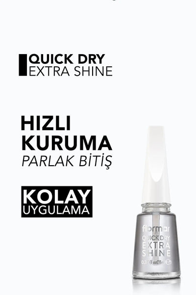 Flormar Quick Dry Extra Shine Top Coat detay görünüm