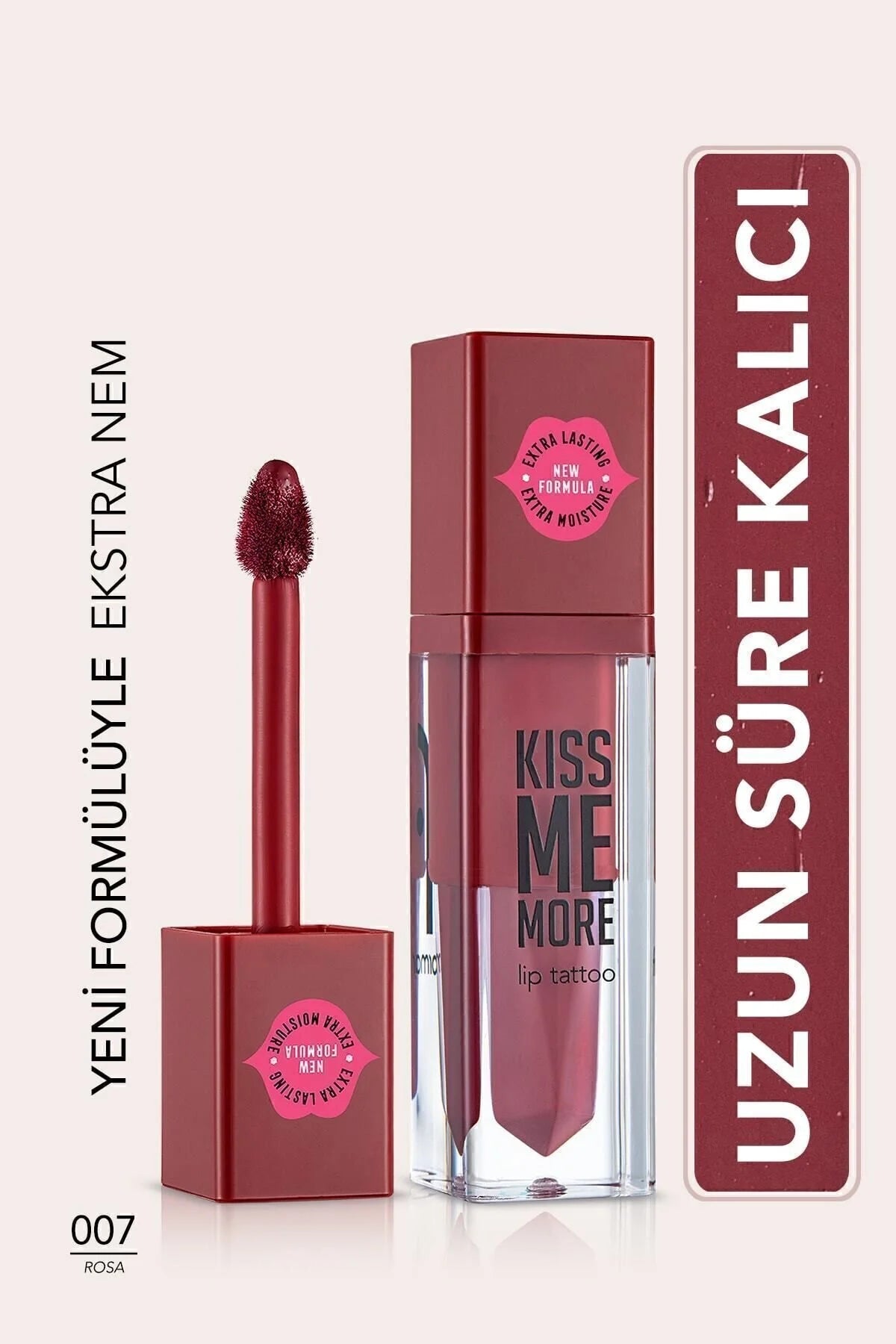Flormar Uzun Süre Kalıcı Mat Ruj – Kiss Me More – 007 Rosa