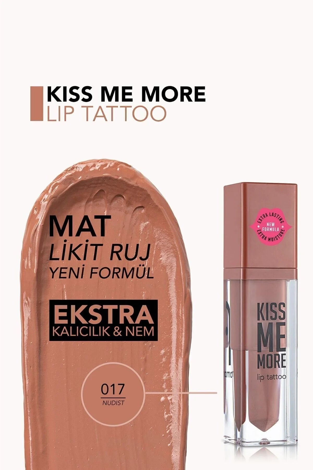 Flormar Kiss Me More Mat Ruj Nudist detay görünüm