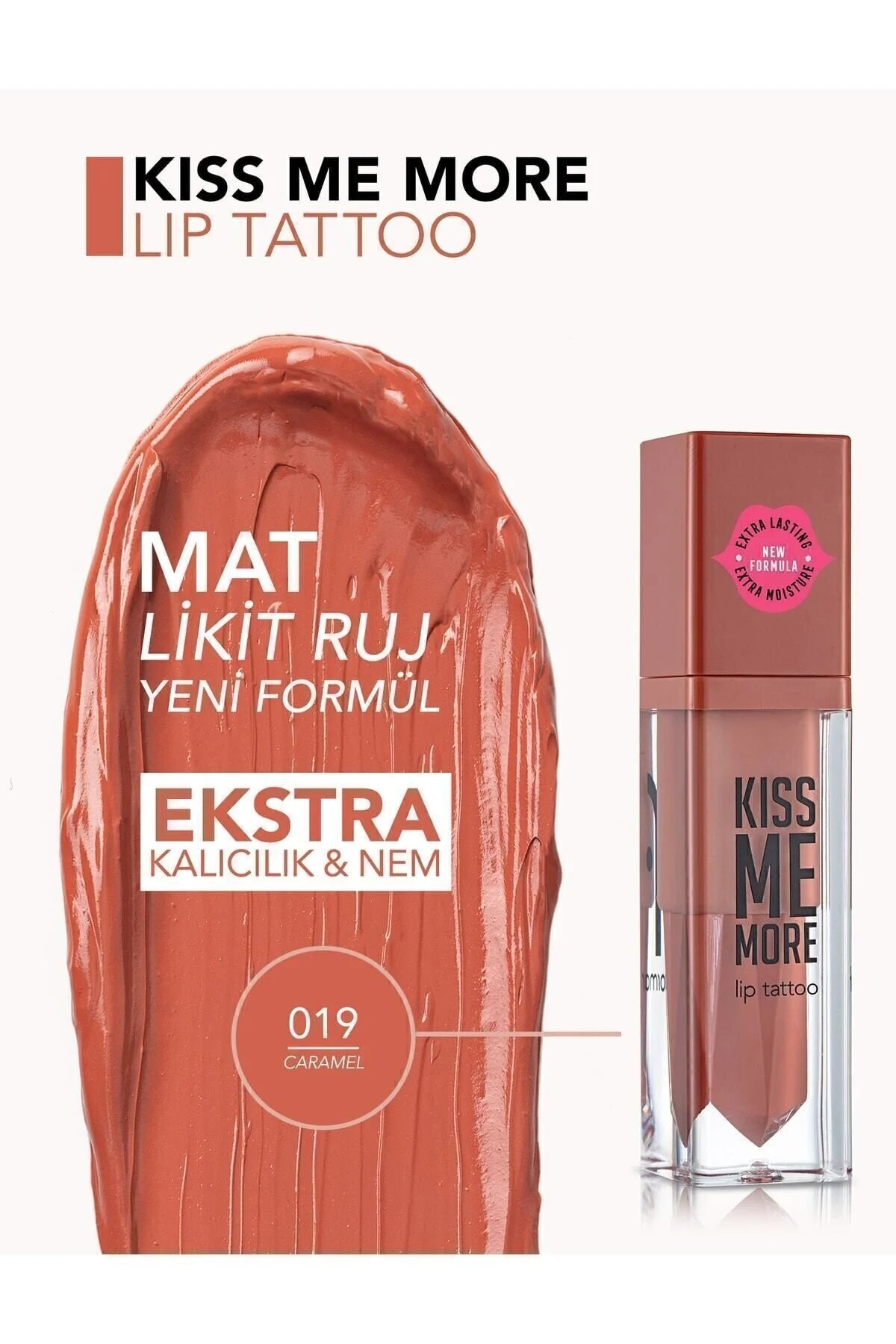 Flormar Kiss Me More Mat Ruj Caramel detay görünüm