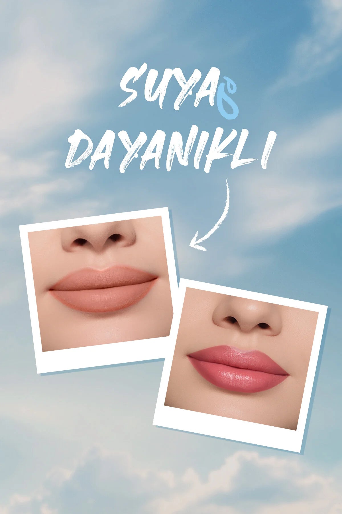 Flormar Waterproof Lipliner Undressed 235 dudakta kullanım görünümü