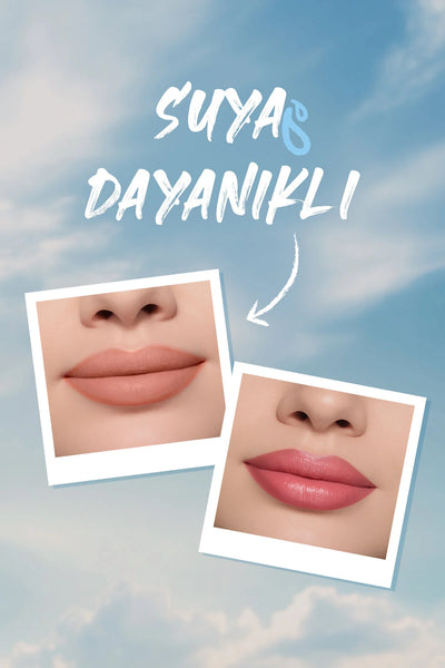 Flormar Waterproof Lipliner Undressed 235 dudakta kullanım görünümü