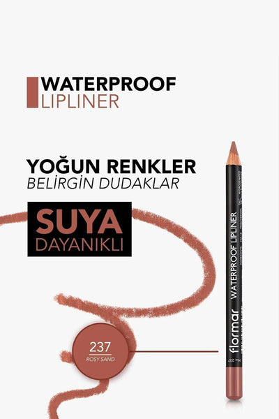 Flormar Suya Dayanıklı Dudak Kalemi – Waterproof Lipliner 237 Rosy Sand