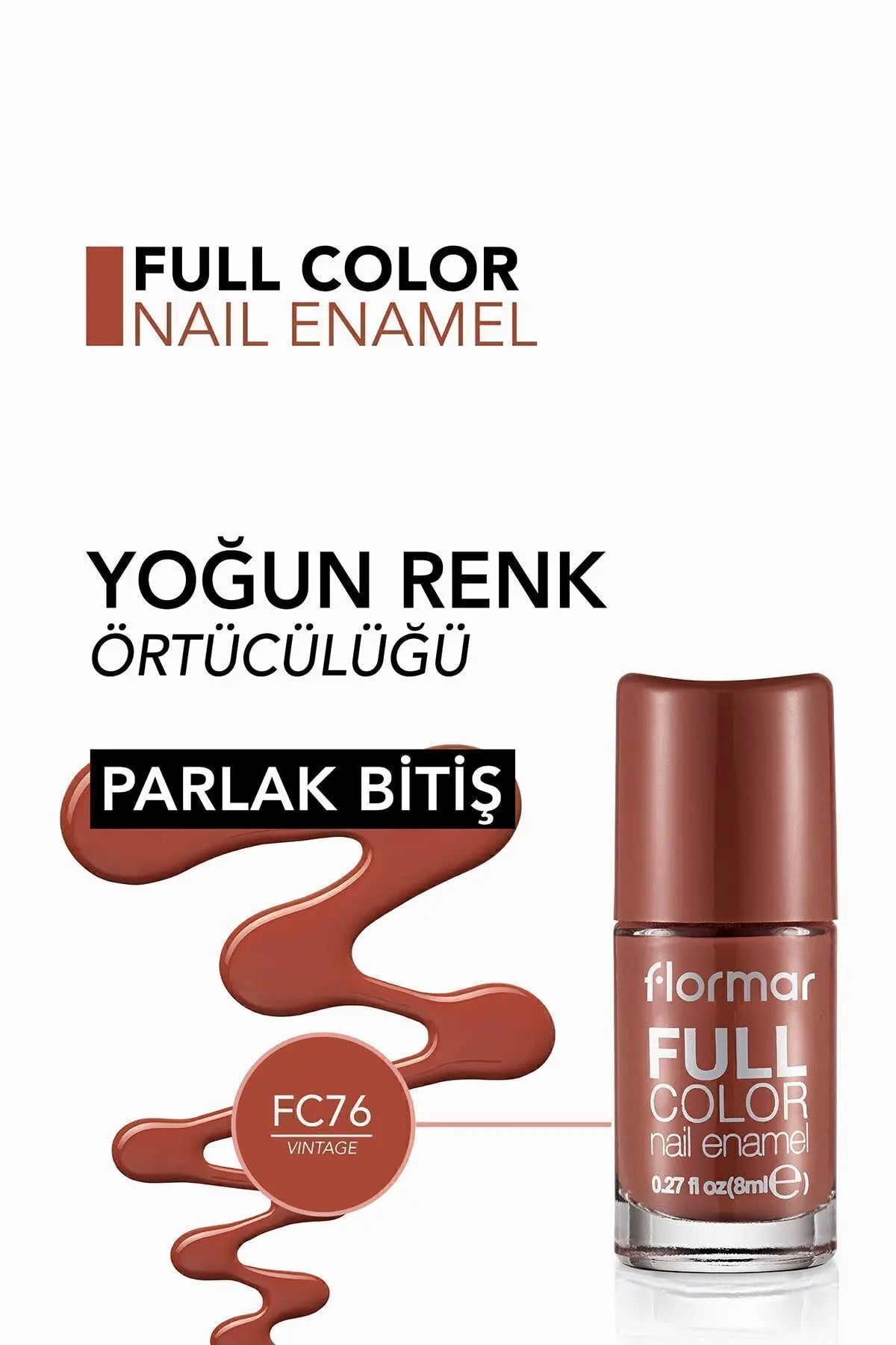 Flormar Full Color Yoğun Pigmentli Parlak Oje ürün detay görseli