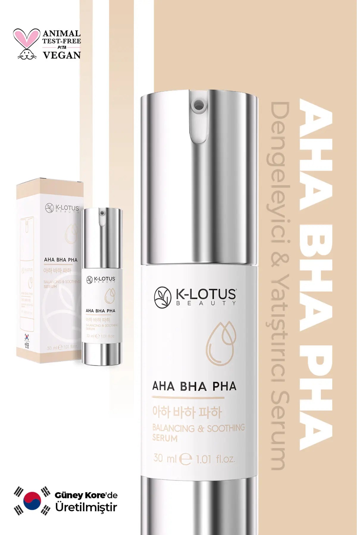 K-Lotus Beauty AHA BHA PHA Onarıcı Arındırıcı Cilt Serumu