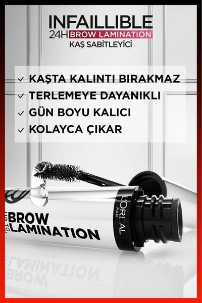 L'Oréal Infaillible 24H Brow Lamination Şeffaf Kaş Sabitleyici