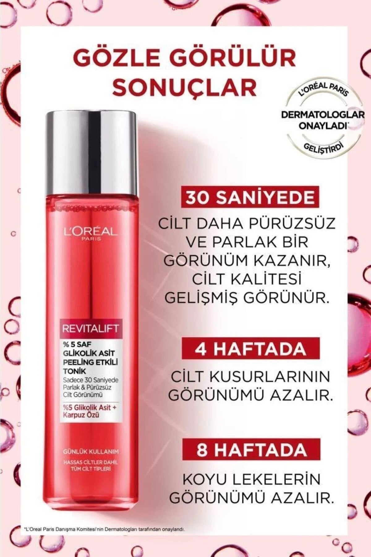 L'Oréal Revitalift %5 Saf Glikolik Asit Peeling Etkili Tonik 180 ml