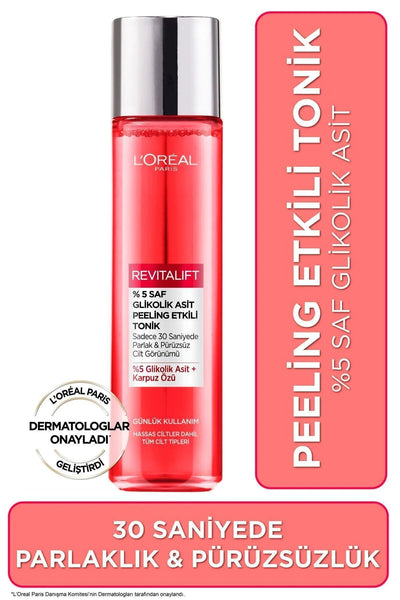 L'Oréal Revitalift %5 Saf Glikolik Asit Peeling Etkili Tonik 180 ml